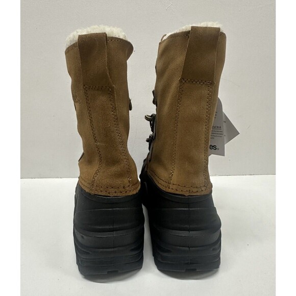 Totes Vermont men size 9 M winter boots brown suede upper and man made materials - Picture 7 of 9